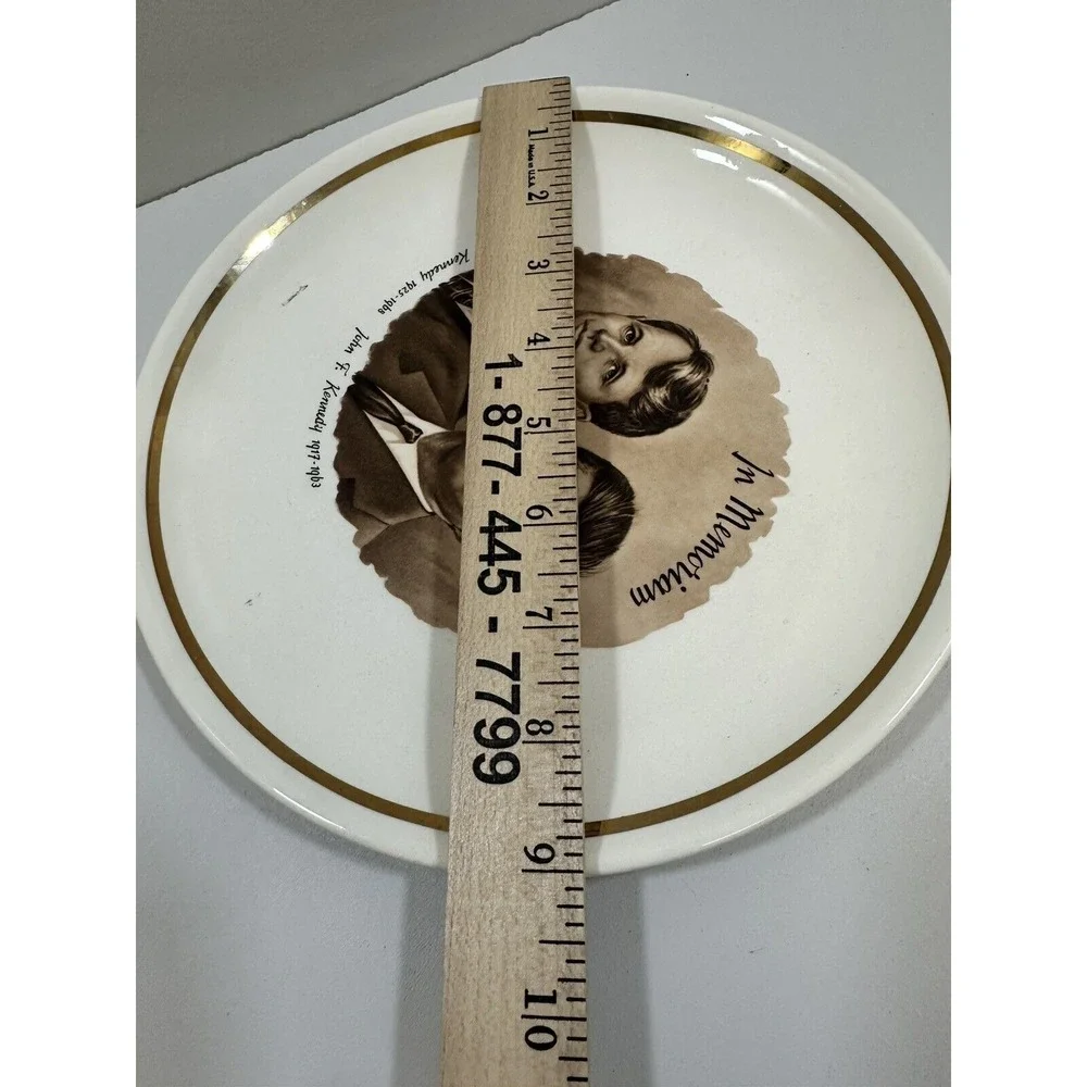 Vintage in Memoriam Robert F. and John F. Kennedy Plate 1917-1963 from the 1960s